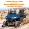 Drieaco 12V UTV Dual Battery Isolator Connect & Monitor Kit Fit for Honda Pioneer 1000/700/500, Replace #UTV-SBI-CM, Dual Battery Isolator Kit with LED Digital Double Voltmeter 6 Gauge Wire 12V Relay