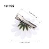 Beaupretty 10pcs Little Daisy Barrettes Flower Wedding Hair Pins Bridal SunFlower Alligator Hair Clips for Girls (White)