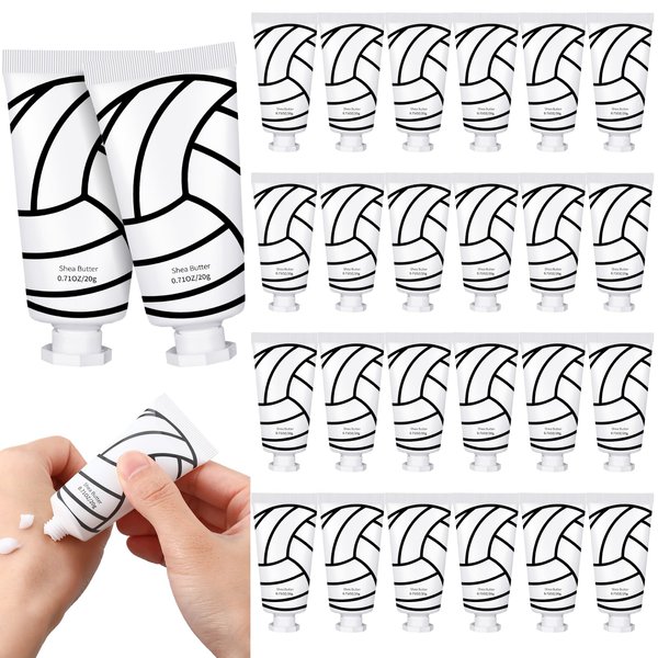 Leelosp 24 Pack Volleyball Party Favors Volleyball Hand Cream Bulk Team Gifts Moisturizing Shea Butter Scent Hand Lotion Volleyball Goodie Bag Stuffers Accessories for Volleyball Team Player Gifts