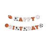 Elaliyi Sports Happy Birthday Banner Sports Themed Party Decorations Sports Banner Football, Baseball, Soccer, Basketball, Multi Sports Theme Birthday Party Supplies