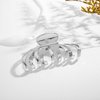 LILIE&WHITE Silver Hair Clips For Women Summer Hair Clip With Claw Acrylic Clips For Hair Pretty Claw Clips For Thin Hair Women Non Slip Strong Hair Clamps Accessories Gift