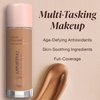 Mineral Fusion Full Coverage Foundation, Liquid Foundation - Warm 3- Medium to Tan Complexion w/Golden Undertones, Lightweight Matte Finish, Up to 12 Hr Hydration, Hypoallergenic & Vegan, 1 fl. oz