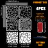 FINGERINSPIRE 4PCS Stone Grain Stencils for Painting with Brush 5.9x5.9inch Reusable Irregular Pattern Template Hollowed Wall Art Stencil Plastic PET Daily Theme Template for Furniture Decoration