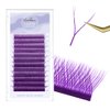 NATUHANA YY Eyelash Extension 0.07mm D Curl 8-14mm Mixed Makeup Tray Lash Supplies Premade Fans Y Shape Volume Lash 12Raws/Case Premium Faux Mink False Lash Extensions (8-14 MIX, purple;0.07 D)