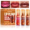 3 Colors Duck Lip Plump High Pigment Plumping Lip Gloss, Hydrating Fat Lip Oil Shiny Transparent Lip Plumper Gloss, Nourishing & Non-sticky Long Lasting Fresh Lip Gloss - Vegan Lip Makeup (B#)