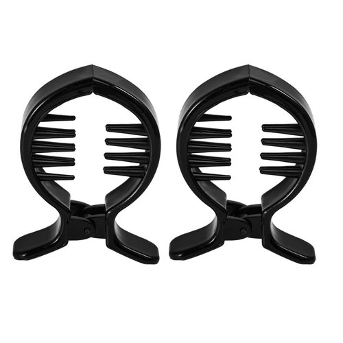 Beatifufu 2pcs Fish Hair Clips Hair Barrettes for Thick Hair Round Inner Toothed Hair Clip Round Hair Clips Girls Claw Clips Curly Hair Clips Combs for Ponytail No Mini Spider Miss