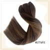 Clip in Hair Extensions Highlight #2T6P2 U Part Clip in 18 Inch 80g Balayage Dark Brown with Chocolate Brown One Piece Hairpieces Human Hair Clip in Extensions