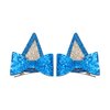 Sgehen 2 Pairs Blue Orange Dog Ears Hair Clip for Girls Halloween Animal Headwear Cosplay Costume Accessories Birthday Party Gift