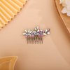 BERYUAN Simple Crystals Hair Comb for Women Girls Bride Hair Comb Multi-Color Comb Color AB