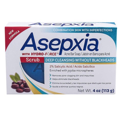Asepxia Scrub Exfoliante Cleansing Bar Soap 4 oz (Pack of 2)