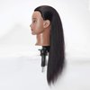 Hairlink 24-26'' Mannequin Head With Human Hair Styling Training Head Dolls for Cosmetology Manikin Maniquins Practice Head with Stand (6611B0218H)