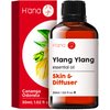 H'ana Ylang-Ylang Essential Oil for Diffuser- 100% Pure and Natural Therapeutic Grade Ylang Ylang Essential Oil for Skin - Ylang Ylang Oil for Hair Growth & Aromatherapy (1.02 fl oz)