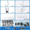 Carbon Steel Fishing Hooks 500 Pcs, Circle Hooks Assortment for Saltwater Freshwater Ice Fishing, Salt Water Fish Hooks for Catfish Trout Bass Octopus Multi Size 6 8 10 12 14 16 18 20 22 24