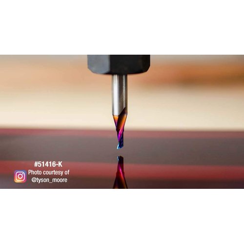 Amana Tool - 51411-K Solid Carbide CNC Spektra Extreme Tool Life Coated Spiral 'O' Flute