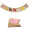 Farm Animal Burlap Banner High Chair Garland Farmhouse Hanging Pennant Birthday Party Pre-strung Bunting Baby Shower Decorations