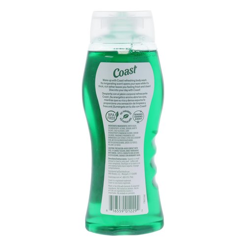 Coast Emerald Burst Body Wash - Hydrating Body Wash - Gentle Cleansing Body Wash for Dry Skin with Moisturizing Aloe Formula - Fresh Scent - 18 oz