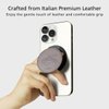 alto Magnetic Round Phone Grip Stand Designed for MagSafe, Italian Leather Phone Grip with Stand Compatible with iPhone 16 15 14 13 12 Series & Phone Cases with Magsafe (Cement Gray)