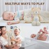 COTTONBEBE Musical Stuffed Animals with Sound Machine, White Noise Baby Soothers for Sleep, Night Light Shush Lullaby Music Soothing White Noise Toys for White Noise Boy & Girl, Bear