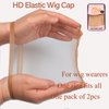 SAKALAKA HD Wig Caps,4 Pieces Hair Net for Wig, Stretchy Nylon Wig Caps for Women, Natural Transparent Wig Caps for Lace Front Wigs (HD Wig Cap 2Pack/4PCS)