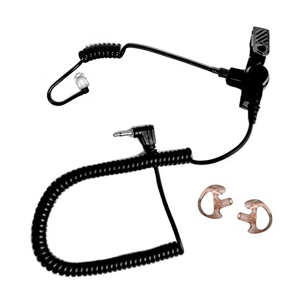 Tactical Ear Gadgets EP1069SC Fox Listen Only Earpiece with Black Acoustic Tube, 2.5mm Jack