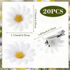 CHANZET Daisy Hair Clip 20pcs, Mini Flower Tiny Clips Barrettes for, Cute Small Pins Hairpins Decorative Accessories Women Toddler Girls Bridal Wedding, White