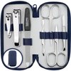 marQus Manicure Set Solingen Made in Germany - 7 piece stainless steel exclusive finger & toe nail clippers set in real leather case, made in Solingen Germany* (except for clippers)