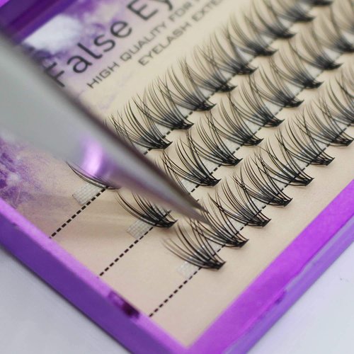 Dedila 8-20MM to Choose Professional Makeup Individual Cluster Eye Lashes 20 Root 0.07C Curl Grafting Mink Fake False Eyelashes Extension Beauty Tools (20mm)