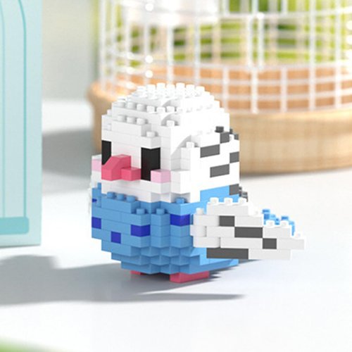 Birds Building Blocks for Adults Mini Building Blocks Birds Building Bricks Toy Micro Block Building Set Gift for Kids and Adults-253 PCS(Budgerigar B)