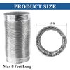Funmit Dryer Vent Hose Kit - 4 In Diameter by 8 Ft Length - with 2 Stainless Steel Worm Clamp - Flexible Universal Aluminum Foil Non-Insulated - Silver