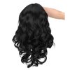WIGER Short Wavy Wigs for Women Black Body Wave Hair Wig 16 Inch Middle Part Shoulder Length Short Bob Wigs Loose Wave Hair Synthetic Curly Wig for Daily or Party