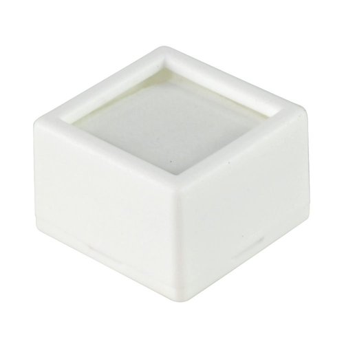 12 Glass Top Gem Jars - White Gemstones Jewelry Display