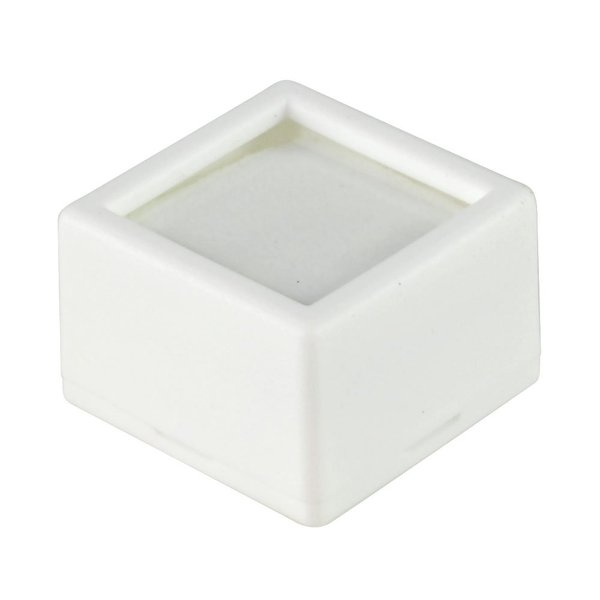 12 Glass Top Gem Jars - White Gemstones Jewelry Display