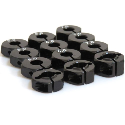 hobbysoul RC Aluminum Wheel Hub Clamp Type 5mm 6mm 7mm Black Color Fit 1/10 RC Car Hex 12mm Wheels Rim