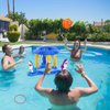 W-Plus Pool Floats Toys Games Set, 2-in-1 Ring Toss & Basketball Hoops Games for Kids Teens & Adults Swimming Pool Pool Lake Ocean Backyard Parties Water Game (Blue)