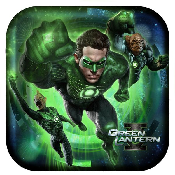 Green Lantern Party 9" Lunch/Dinner Plates