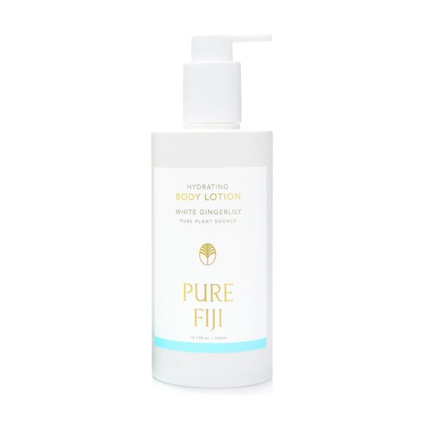 PURE FIJI Hydrating Body Lotion 10.14 oz / 300 ml – Nourishing, Lightweight, Fast-Absorbing, Tropical Moisturizer, Natural Ingredients, Coconut Milk, Daily Skincare (10.14 oz, White Gingerlily)