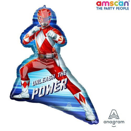 Power Ranger Party Supplies Foil Balloon Bouquet Decoration, Multicolored, Party Accessory, 6th Birthday