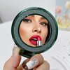 YG Culture Diamond Bling Mirror Cell Phone Grip Stand, Supports Magnetic Charging, Adjustable Angles, Always Keep Your Beauty on Point(Green)