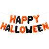 KatchOn, Happy Halloween Balloons Banner - 16 Inch, Pack of 14 | Happy Halloween Banner for Halloween Decorations Indoor | Orange and Black Happy Halloween Foil Balloons, Halloween Party Decorations