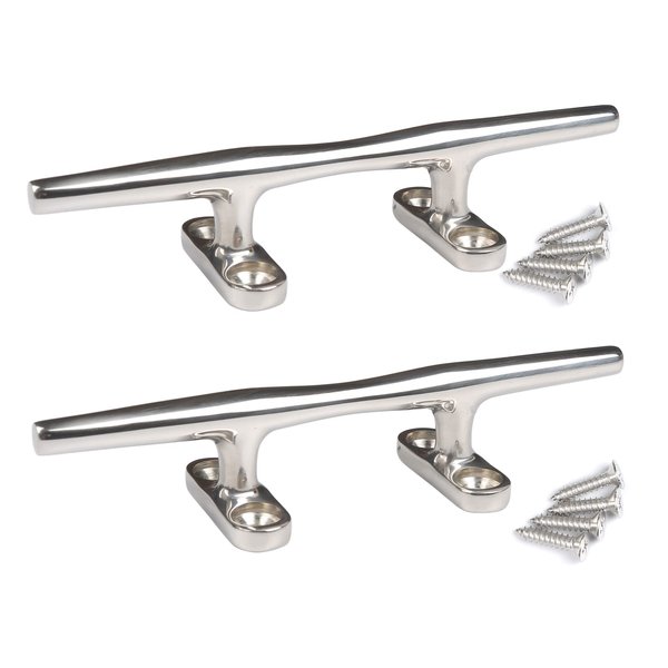 MX Boat Dock Cleats Boat Cleat 4 inch Stainless Steel Marine Cleats for Boats,Kayak, Marine, Deck, Nautical Decor 2PCS