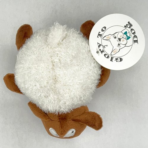 Glory To Dog Roly-Poly Lamb Plush Dog Toy with Krinkle and Squeaker