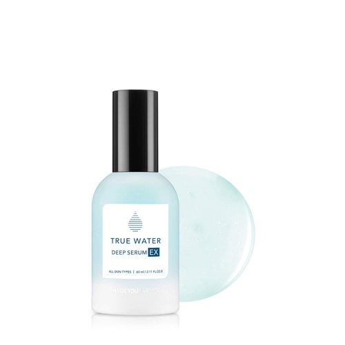 THANKYOU FARMER True Water Deep Serum EX 2.11 Fl Oz (60ml) - Korean Hyaluronic Acid Serum for Face, Phyto Mucin Essence, Hydrating Serum, Korean Serum, Dermatologist-tested