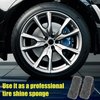 3 PCS Tire Shine Applicator Sponges, Microfiber Tire Brightener Applicator Pad Durable and Reusable Tires Dressing Applicators Pad, Tires Applicator-Pad for Car Detailing Cleaning Sealant Conditioner