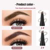 Magic Eyebrow Pencil, Waterproof Microblading Eyebrow Pen 4 Fork Tip Tattoo Pencil,Waterproof Eyebrow Pencil, Easily Create Natural-Looking Brows, Smudge-proof, Up to 24HR Wear (Dark Brown)