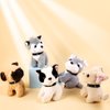 Niceup 20Pcs 4.5in Kids Mini Stuffed Dogs Puppies Bulk Adopt Puppy Pet Pawty Party Favors Small Plush Animals Cute Little Paw Pup Soft Plush Toys Doll for Blue Puppy Birthday Party