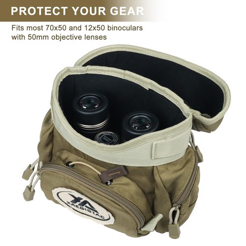 xaegistac Binocular Harness,Comfortable Bino Harness Chest Pack with Adjustable Strap,Lightweight Binocular Case Great for Hunting and Shooting