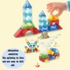3D Geometry Magnetic Building Blocks for Kids, 32PCS Beginner Creative Construction Magnetic Tiles Toys, Simple Magnetic Building Construction Educational STEM for children 36 months and older