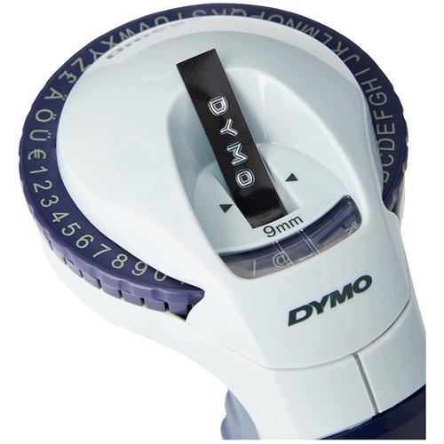 Dymo S0717930 Omega Home Embossing Label Maker, Grey and Navy, Embosser