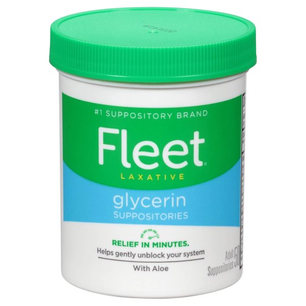 NBGRLVS TOOBOSS SIXNEA Fleet - Laxative - Suppository - 50 per Jar - 2 Gram Strength - Glycerin