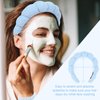 ACO-UINT 6Pcs Blue Spa Headbands and Wrist Washbands Set, Skincare Headbands Makeup Headband Sponge Face Wash Headband, Terry Cloth Headbands Puffy Hair Band for Washing Face